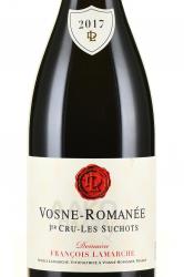 вино Vosne-Romanee 1-er Cru Domaine Francois Lamarche Les Suchots 0.75 л красное сухое этикетка