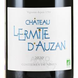 вино Chateau L’Ermite d’Auzan AOP Costieres de Nimes 0.75 л красное сухое этикетка