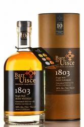 Whisky Barr an Uisce 1803 10 years old in tube - виски Барр ан Уиски 1803 10 лет 0,7 л в тубе