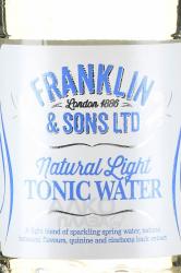 Franklin & Sons, Natural Light Tonic - тоник Франклин Энд Санс Нэйчрал Лайт 0.2 л безалкогольный газированный