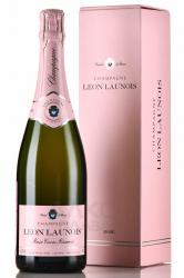 Leon Launois Brut Rose - шампанское Леон Лонуа Брют Розе 0.75 л розовое брют в п/у