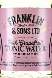 Franklin & Sons Pink Grapefruit with Bergamot Tonic - тоник Франклин Энд Санс Розовый Грейфрут Бергамот 0.2 л безалкогольный газированный этикетка