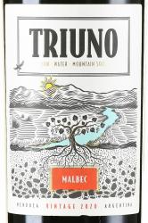 вино Triuno Malbec 0.75 л красное сухое этикетка