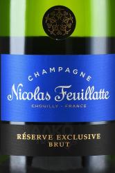 Brut Reserve Exclusive Nicolas Feuillatte - шампанское Брют Резерв Эксклюзив Николя Фейатт 0.75 л белое брют а метал.тубе