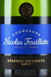 Brut Reserve Exclusive Nicolas Feuillatte - шампанское Брют Резерв Эксклюзив Николя Фейатт 0.75 л белое брют в метал.тубе