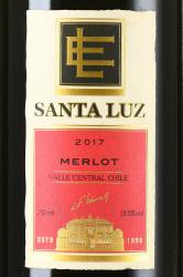 вино Santa Luz Merlot 0.75 л красное сухое этикетка