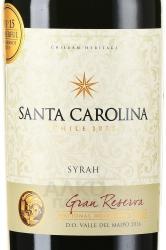 вино Санта Каролина Гран Ресерва Сира 0.75 л красное сухое этикетка