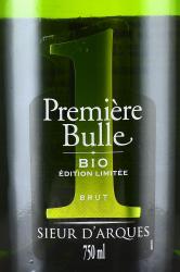 Cremant de Limoux Premiere Bulle Bio - вино игристое Креман Де Лиму Премьер Бюлль Био 0.75 л белое брют