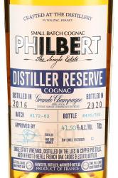 Philbert Distiller Reserve Grande Champagne - коньяк Фильбер Дистиллер Резерв Гран Шампань 0.7 л в п/у