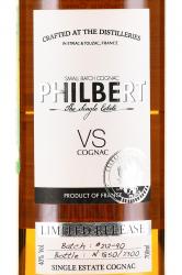 Cognac Philbert Single Estate VS - коньяк Фильбер Сингл Эстейт ВС 0.7 л