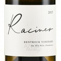 вино Bentrock Santa Rita Hills Chardonnay 0.75 л белое сухое этикетка