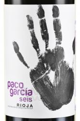 вино Пако Гарсия Сейс 0.75 л красное сухое этикетка