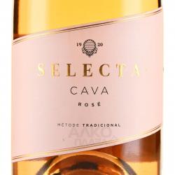 вино игристое Selection Cava Brut Rose 0.75 л розовое брют этикетка