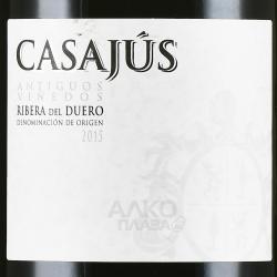 вино J.A. Calvo Casajus Casajus Antiguos Vinedos Ribera del Duero DO 0.75 л этикетка