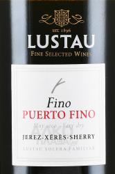 Puerto Fino Jerez Fino Lustau Solera Familiar - Фино Пуэрто Фино Херес Люстау Солера Фамилиар 0.75 л