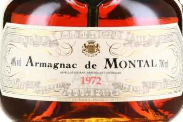 Bas Armagnac de Montal - Баз-Арманьяк де Монталь 1972 год 44 года выдержки 0.7 л в д/у цветная