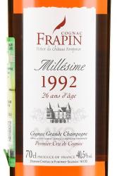 Frapin Millesime 26 ans d’age Grand Champagne - коньяк Фрапен Миллезим 26 ан д’аж Гранд Шампань 0.7 л в тубе