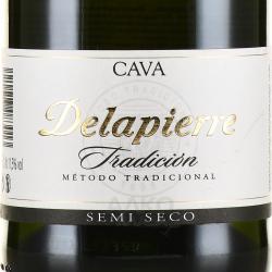 Delapierre Tradicion Semi Seco - игристое вино Делапьер Традисьон Полусухое 0.75 л