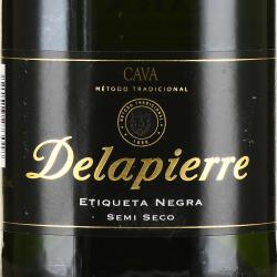 Cava Delapierre Semi Seco - игристое вино Кава Делапьер полусухое белое 0.75 л