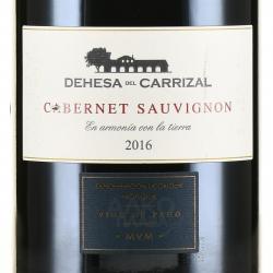 вино Dehesa del Carrizal Cabernet Sauvignon DOP 0.75 л красное сухое этикетка