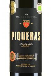 Piqueras Black Label Almansa DO 0.75l Испанское вино Пикерас Блэк Лейбл 0.75 л.