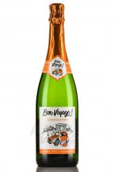 Bon Voyage Chardonnay - вино безалкогольное игристое Бон Вояж Шардоне 0.75 л белое сладкое