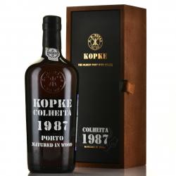 Kopke Colheita 1987 Wooden Box - портвейн Копке Колейта 1987 0.75 л в д/у