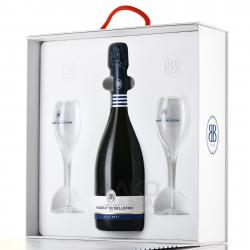 Champagne Besserat de Bellefon - шампанское Шампань Бессера де Бельфон 0.75 л белое брют в п/у с бокалами