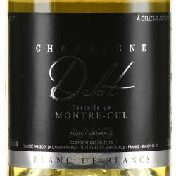 Champagne Delot Parcelle De Montre-cul Blanc De Blancs Brut - шампанское Шампань Дело Парсель де Монтр Кюль Блан де Блан Брют 0.75 л