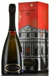 Bellavista Franciacorta Cuvee Brut gift box - вино игристое Беллависта Франчакорта Брют в п/у 0.75 л