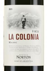 вино Финка Ла Колония Мальбек 0.75 л красное сухое этикетка