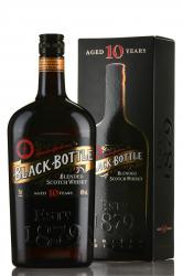 Whiskey blend. Gordon Grams Black Bottle Age 10 Ears in gift box - виски Гордон Грэмс Блэк Боттл Эйджд 10 лет в п/у