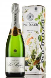 Pol Roger Brut Reserve gift box - шампанское Поль Роже Брют Резерв 0.75 л в картонной коробке