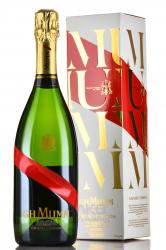 Champagne G.H. Mumm Grand Cordon Brut - шампанское Шампань Дж. Г. Мумм Гранд Кордон Брют 0.75 л белое брют в п/у