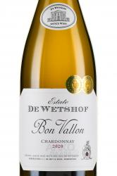 De Wetshof Bon Vallon Chardonnay - вино Де Ветсхоф Бон Валон Шардонне 0.75 л белое сухое