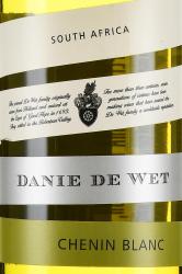 De Wetshof Danie de Wet Chenin Blanc - вино Дани де Вет Шенен Блан 0.75 л белое сухое