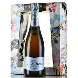 Cava Vilarnau Brut Reserva DO - вино игристое Кава Виларнау Брют Резерва ДО 0.75 л белое брют в п/у с 2-мя бокалами