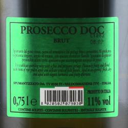 Borgo San Pietro Prosecco DOC - вино игристое Борго Сан Пьетро Просекко ДОК 0.75 л белое брют