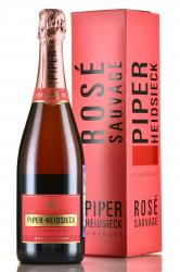 Piper-Heidsieck Rose Sauvage Brut Gift Box - шампанское Пайпер-Хайдсик Розе Соваж Брют в п/у 0.75 л