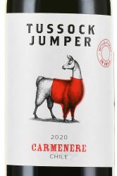 чилийское вино Tussock Jumper Carmenere (Лама) 0.75 л красное сухое этикетка