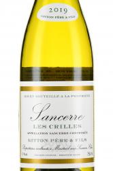 вино Gitton Pere & Fils Sancerre Gitton Les Crilles 0.75 л белое сухое этикетка