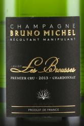 Champagne Bruno Michel Les Brousses Premier Cru Extra - шампанское Шампань Брюно Мишель Ле Брусс Премье Крю Экстра 0.75 л белое экстра брют