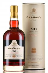 Porto Grahams Tawny 20 Years in Tube - портвейн Грэмс Тони 20 лет 0.75 л в тубе