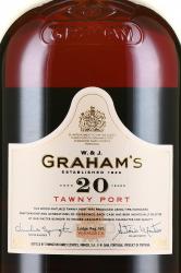 портвейн Porto Grahams Tawny 20 Years 0.75 л этикетка