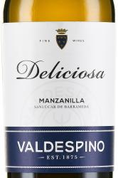 херес Sherry Valpdespino Deliciosa Manzanilla 0.75 л этикетка