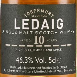 Ledaig 10 years old - виски Ледчиг 10 лет 0.05 л