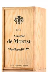 Montal 1975 - арманьяк Баз-Арманьяк де Монталь 0.75 л 1975 года в п/у