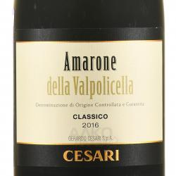 Amarone della Valpolicella Classico - вино Амароне Делле Вальполичелла Классико 0.75 л красное полусухое