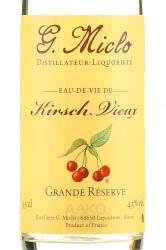 О-Де-Ви Eau-de-vie de Kirsch Vieux Grande Reserve 0.35 л Ж. Микло этикетка