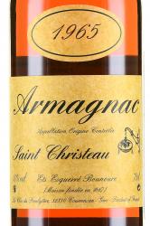 Armagnac Saint Christeau Millesime 1965 - арманьяк Сент Кристо Миллезимэ 1965 года 0.7 л в п/у